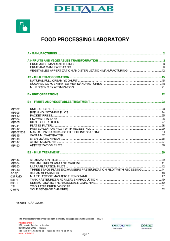 (PDF) FOOD PROCESSING LABORATORY Food Chemistry គីមីអាហារ Academia.edu