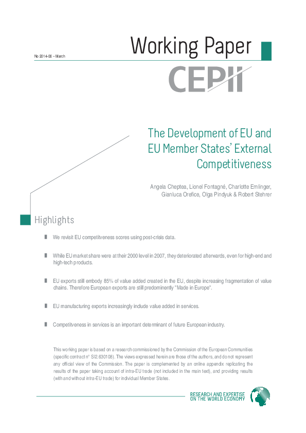 (PDF) The Development of EU and EU Member States' External Competitiveness