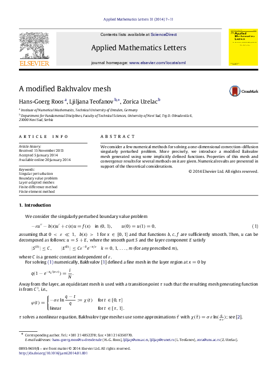 (PDF) A modified Bakhvalov mesh