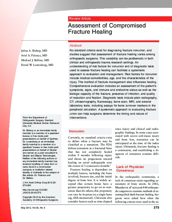 (PDF) Assessment of Compromised Fracture Healing