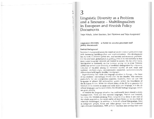 (PDF) Linguistic diversity as a problem and a resource ...