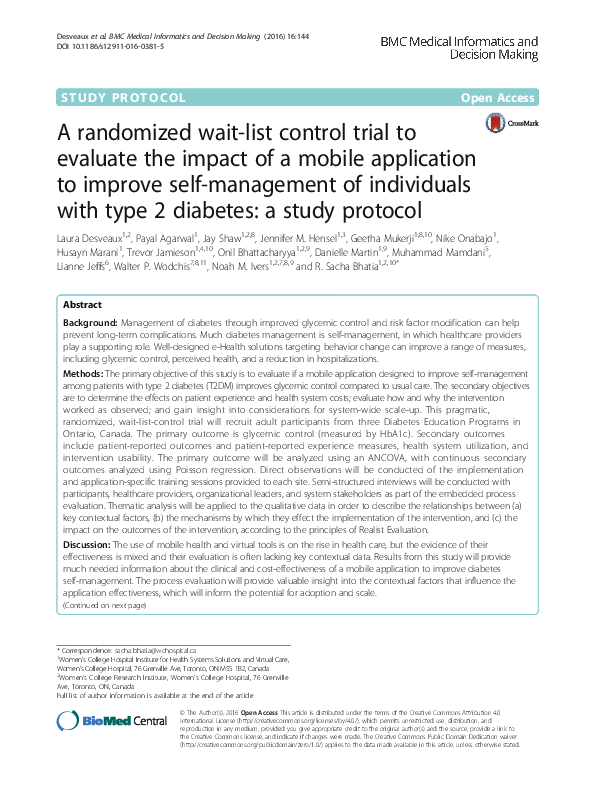 (PDF) A randomized wait-list control trial to evaluate the impact of a ...