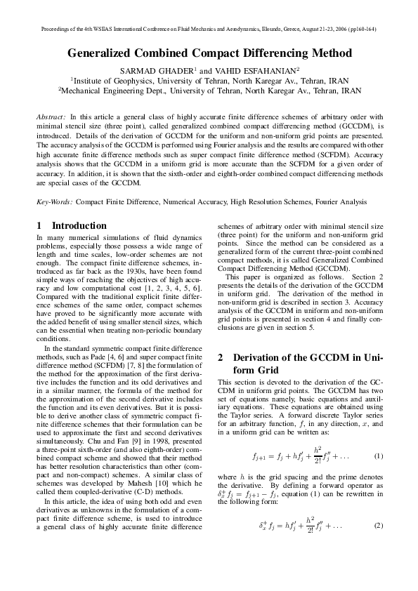 (PDF) Generalized Combined Compact Differencing Method