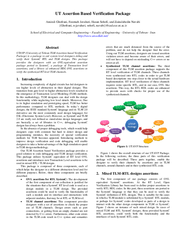 (PDF) UT Assertion Based Verification Package