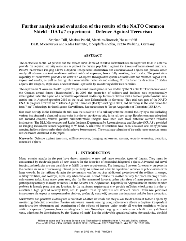 (PDF) Further analysis and evaluation of the results of the NATO common ...