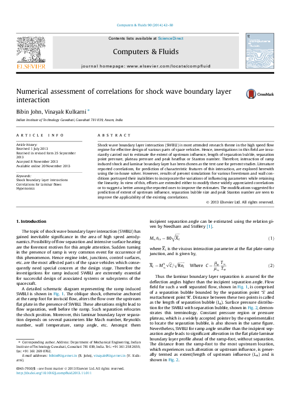 (PDF) Numerical assessment of correlations for shock wave boundary ...