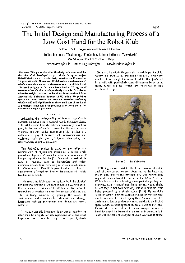 (PDF) The initial design and manufacturing process of a low cost hand ...