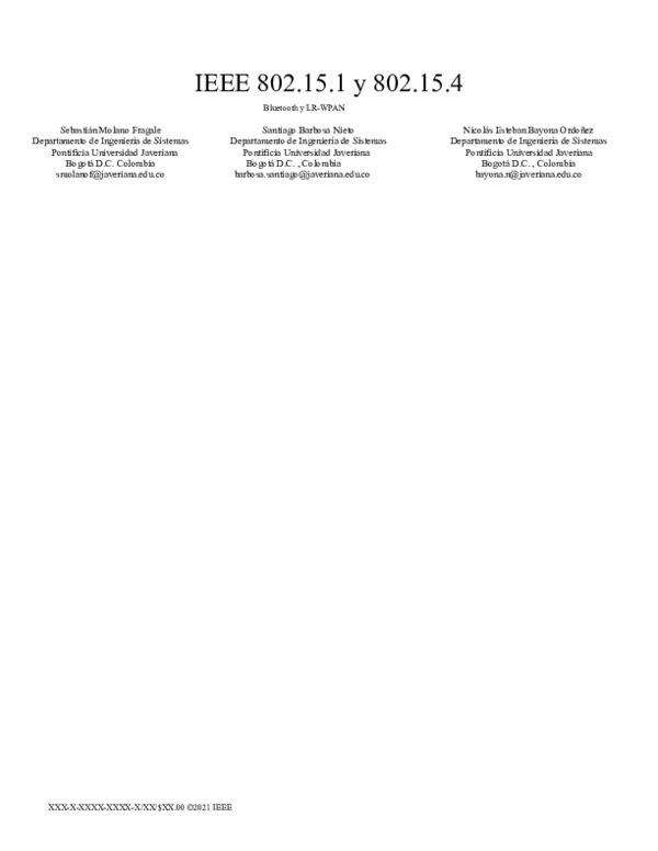 (PDF) IEEE 802.15.1 y 802.15.
