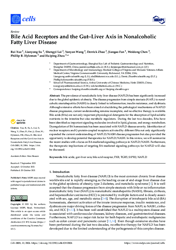 (PDF) Bile Acid Receptors and the Gut–Liver Axis in Nonalcoholic Fatty ...