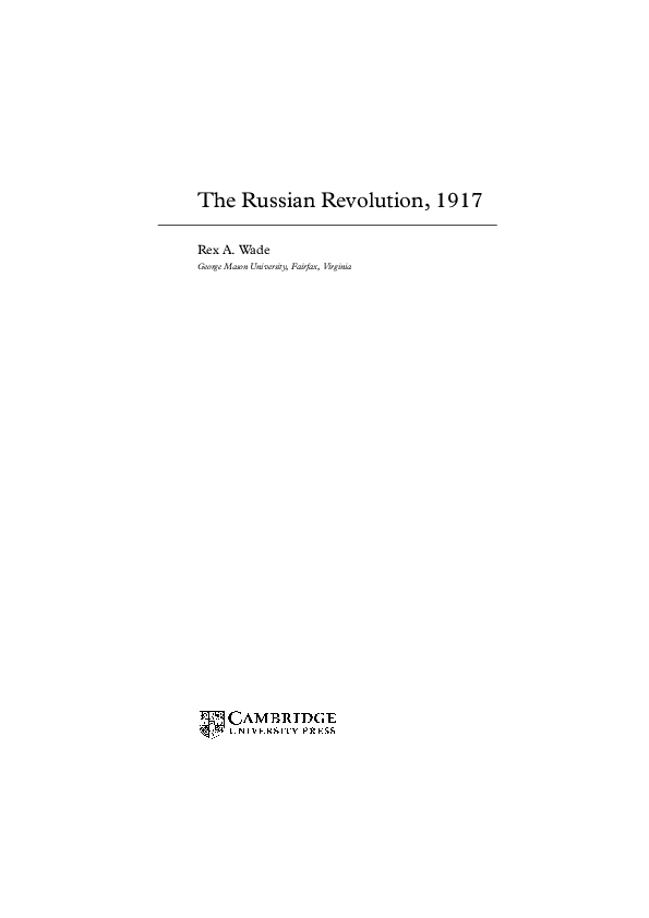 (PDF) The Russian Revolution, 1917