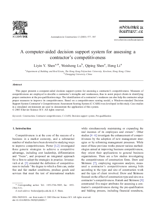 (PDF) A computer-aided decision support system for assessing a ...