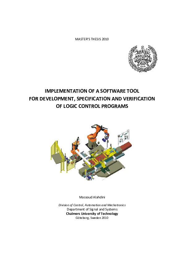 (PDF) Implementation of a software tool for development, specification ...