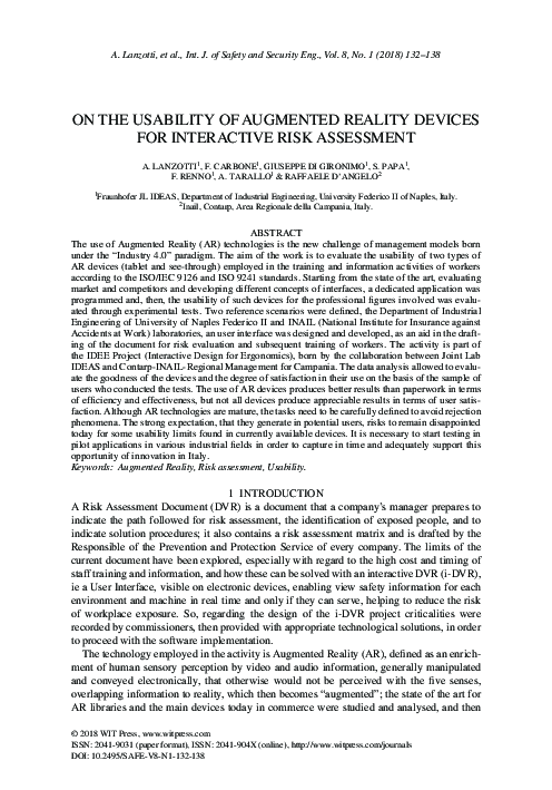 (PDF) On the usability of augmented reality devices for interactive ...