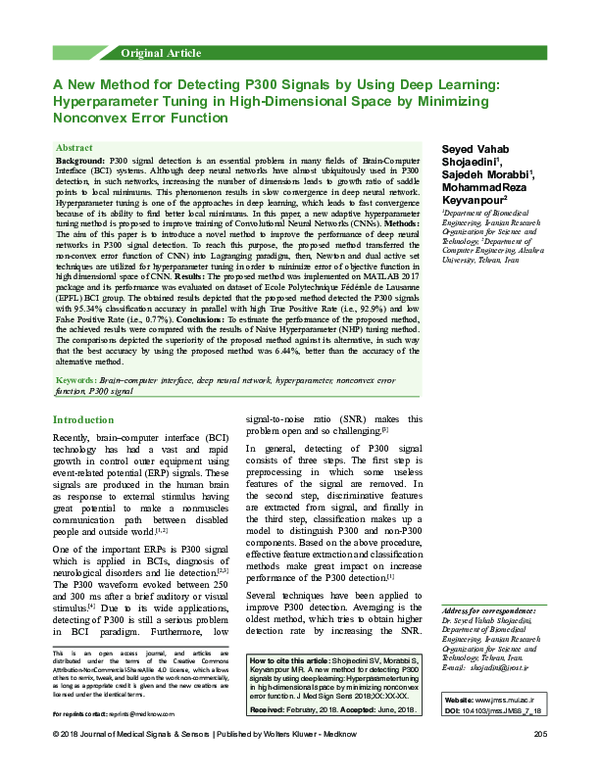 (PDF) A new method for detecting P300 signals by using deep learning ...