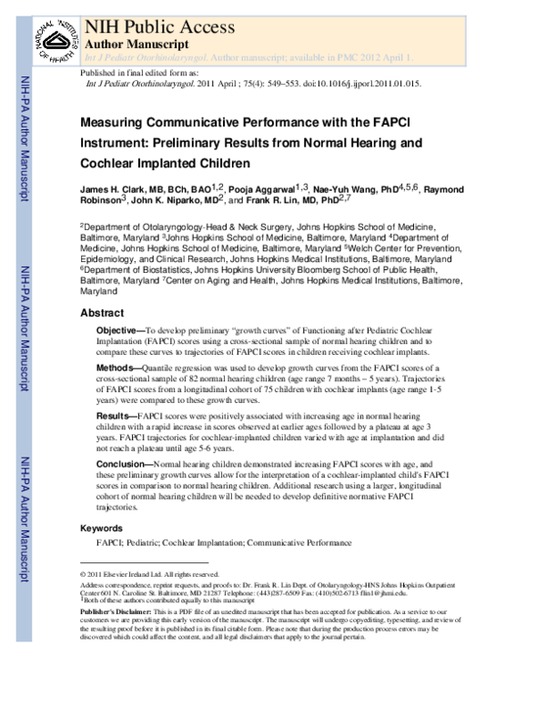 (PDF) Measuring communicative performance with the FAPCI instrument ...