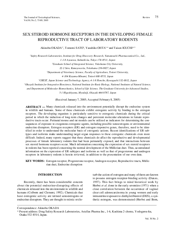 (PDF) Sex Steroid Hormone Receptors in the Developing Female ...