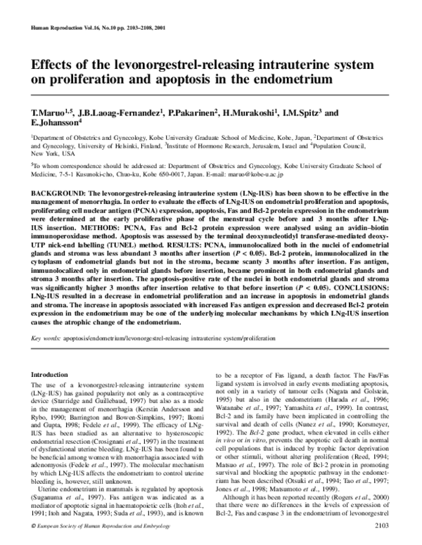 (PDF) Effects of levonorgestrel-releasing intrauterine system on ...