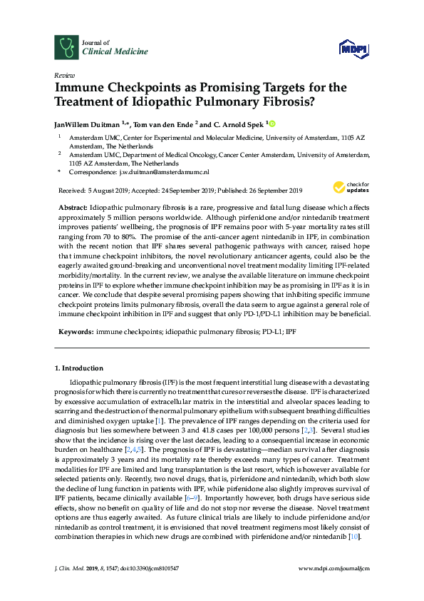 (PDF) Immune Checkpoints as Promising Targets for the Treatment of ...