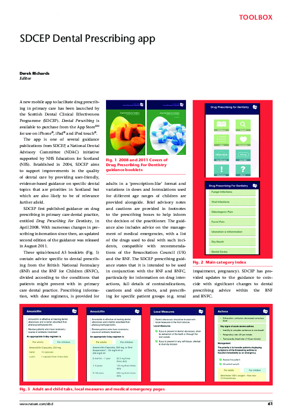 (PDF) SDCEP Dental Prescribing app Derek Richards Academia.edu