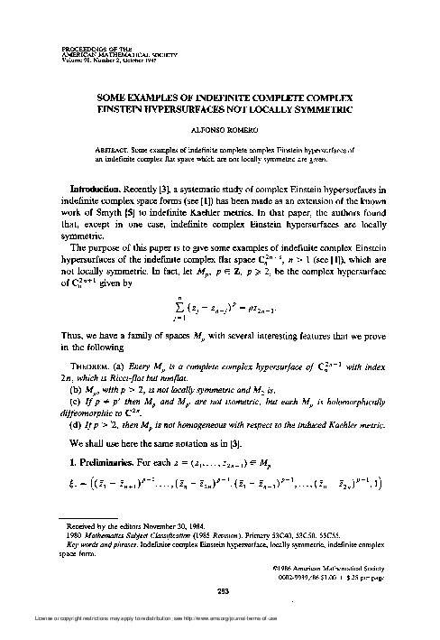 (PDF) Some Examples of Indefinite Complete Complex Einstein ...