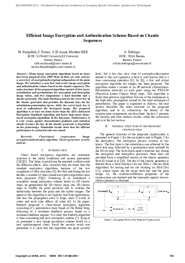 (PDF) Efficient image encryption and authentication scheme based on ...
