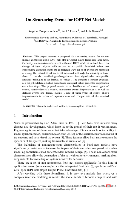 (PDF) On Structuring Events for IOPT Net Models