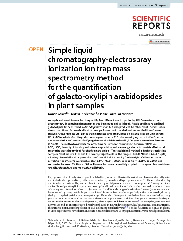(PDF) Simple liquid chromatography-electrospray ionization ion trap ...
