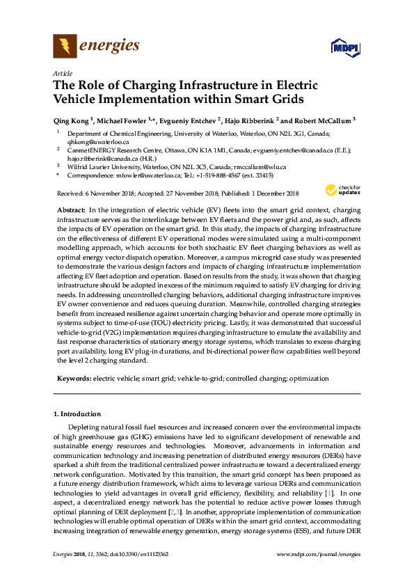 (PDF) The Role of Charging Infrastructure in Electric Vehicle ...