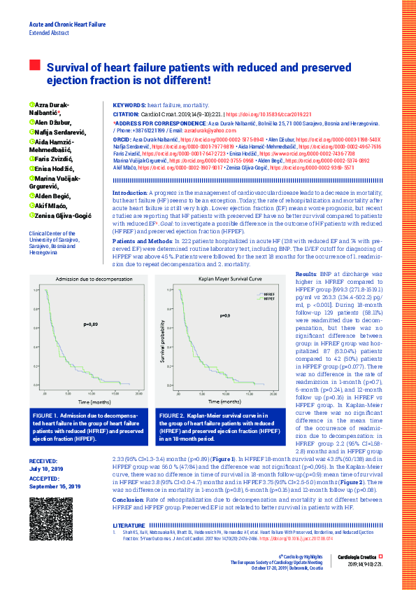 (PDF) Survival of heart failure patients with reduced and preserved ...