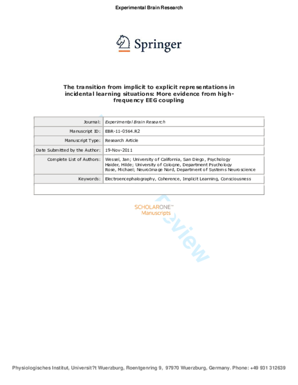 (PDF) The transition from implicit to explicit representations in ...