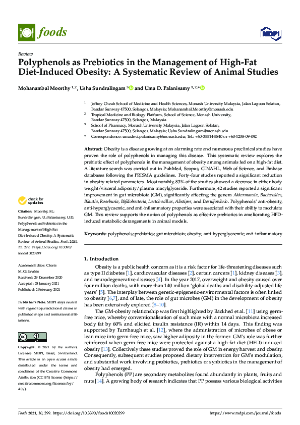 (PDF) Polyphenols as Prebiotics in the Management of High-Fat Diet ...