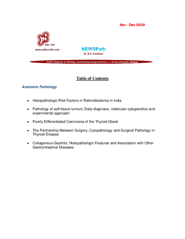 (PDF) Histopathologic Risk Factors in Retinoblastoma in India