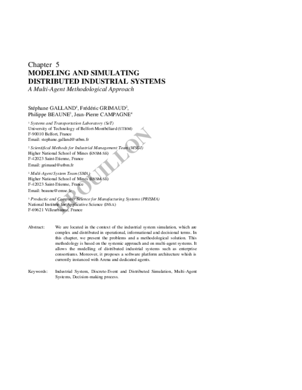 (PDF) Modeling and Simulating Distributed Industrial Systems-A Multi ...