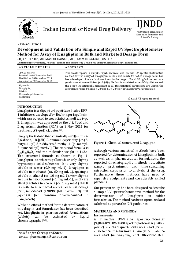 (PDF) Development and Validation of a Simple and Rapid Capillary Zone ...