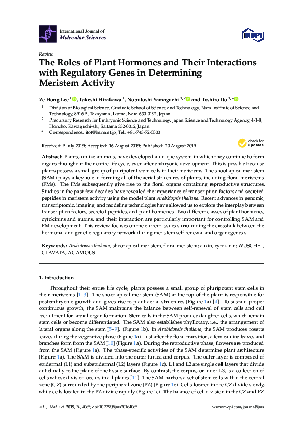 (PDF) The Roles of Plant Hormones and Their Interactions with ...