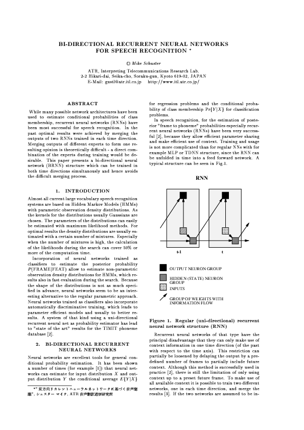 (PDF) Recurrent neural networks for speech recognition