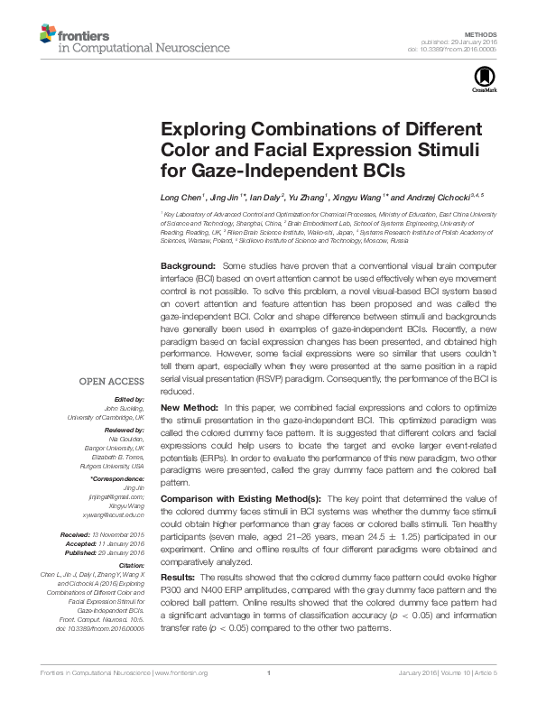(PDF) Exploring Combinations of Different Color and Facial Expression ...