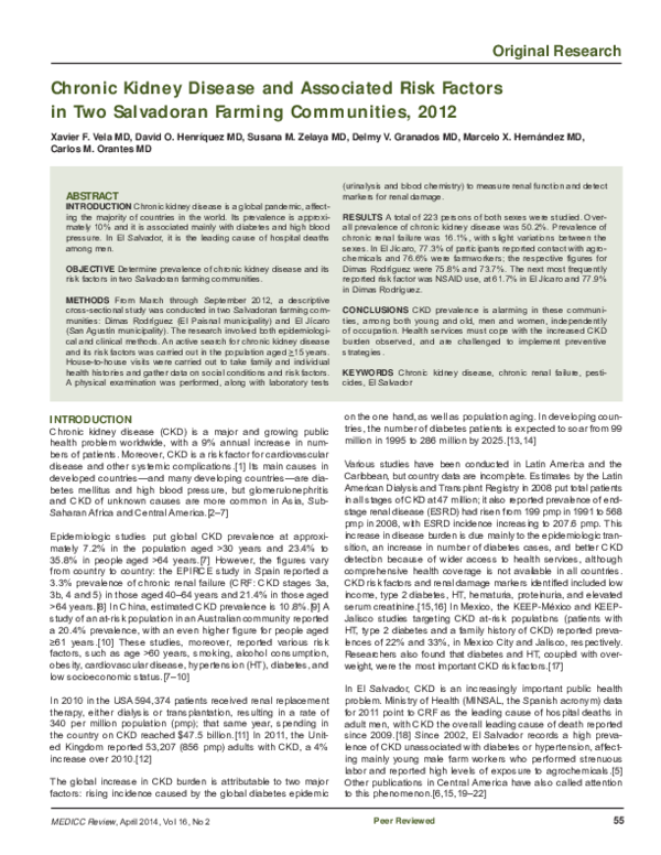 (PDF) Chronic Kidney Disease and Associated Risk Factors in Two ...