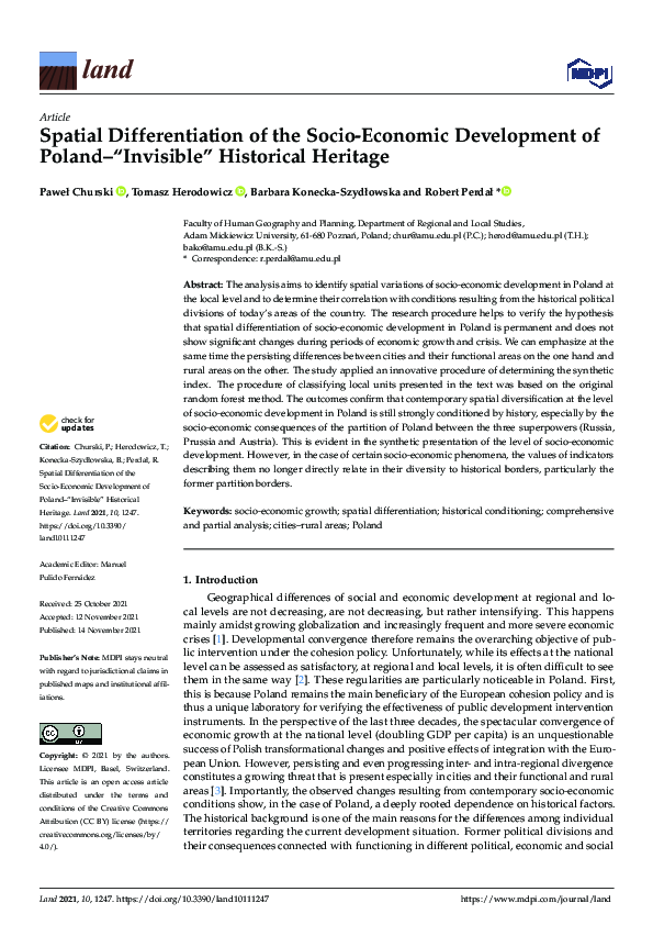 (PDF) Spatial Differentiation of the Socio-Economic Development of ...