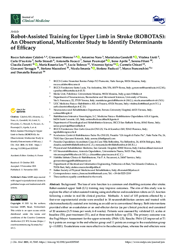 (PDF) Robot-Assisted Training for Upper Limb in Stroke (ROBOTAS): An ...