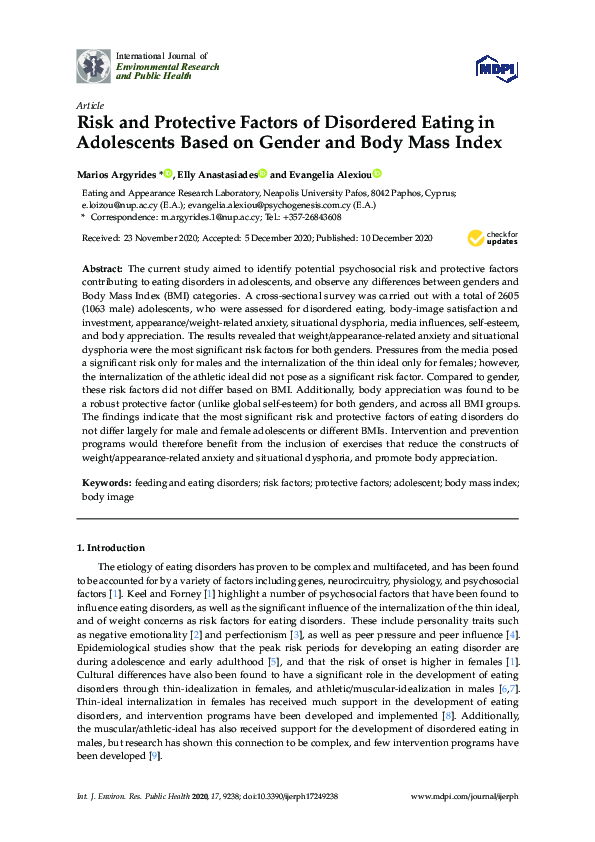 (PDF) Risk and Protective Factors of Disordered Eating in Adolescents ...