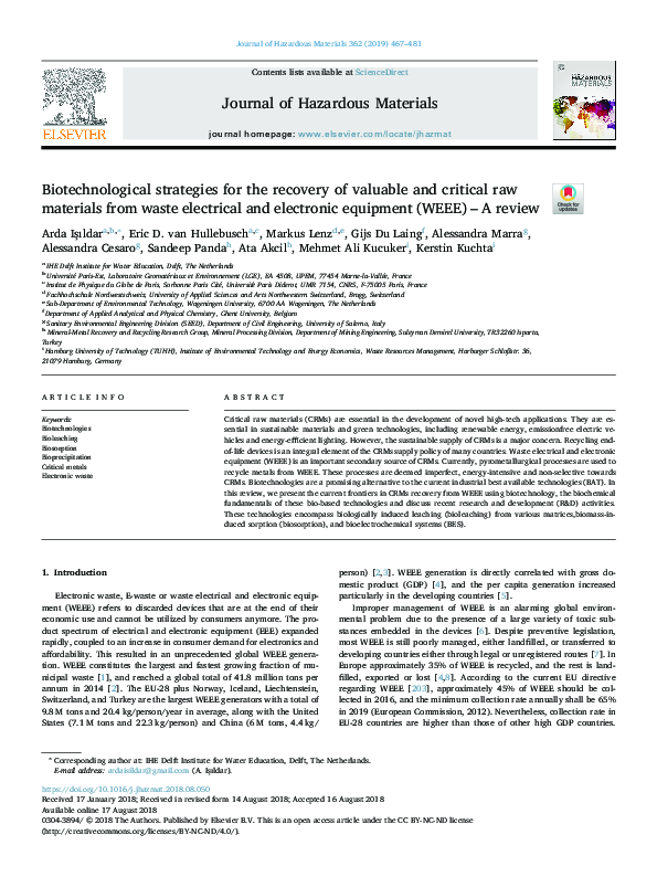 (PDF) Biotechnological strategies for the recovery of valuable and ...