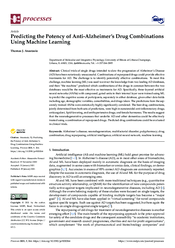(PDF) Predicting the Potency of Anti-Alzheimer’s Drug Combinations ...