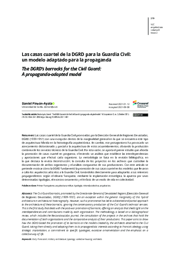 (PDF) Las casas cuartel de la DGRD para la Guardia Civil: un modelo ...