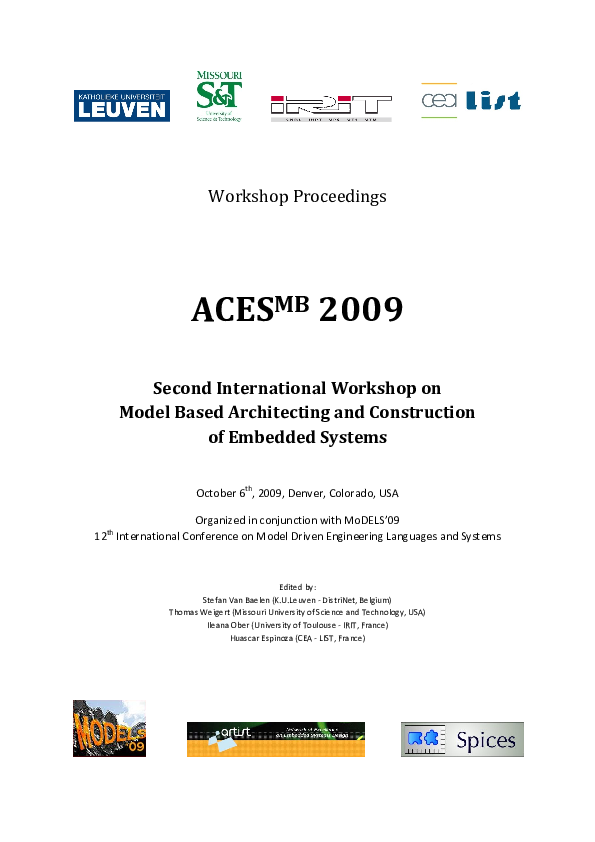 (PDF) Second International Workshop on Model Based Architecting and ...