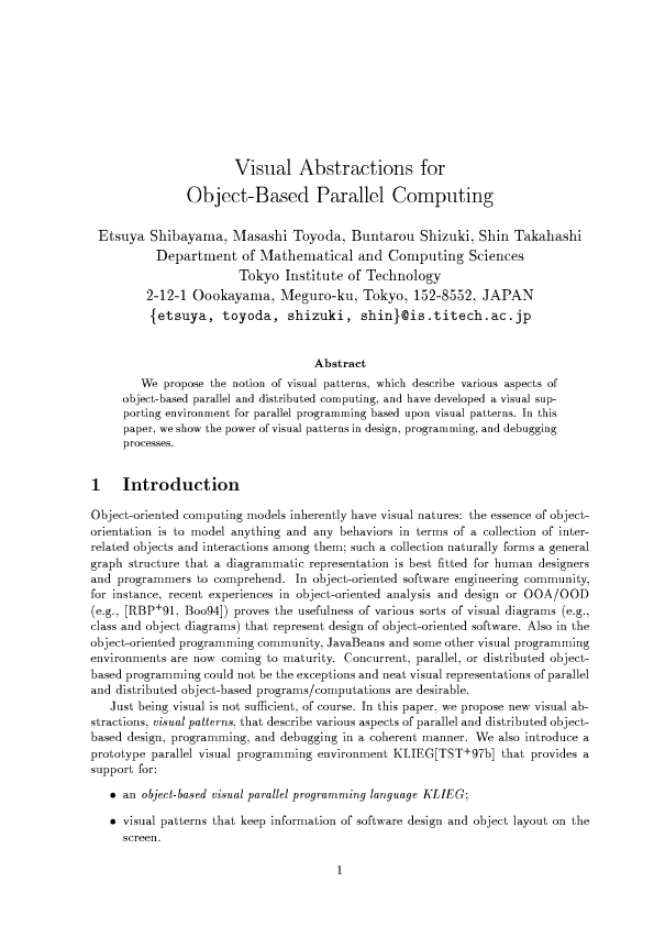 (PDF) Visual Abstractions for Object-Based Parallel Computing
