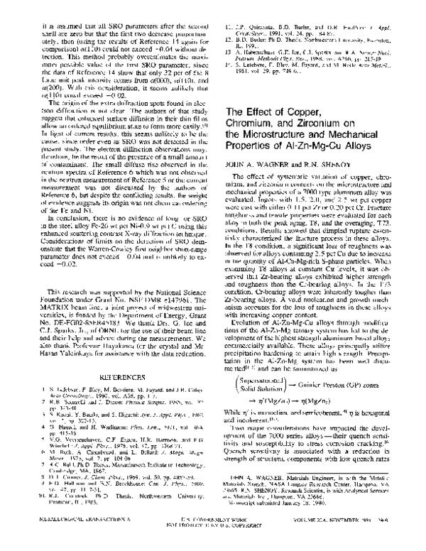 (PDF) The effect of copper, chromium, and zirconium on the ...