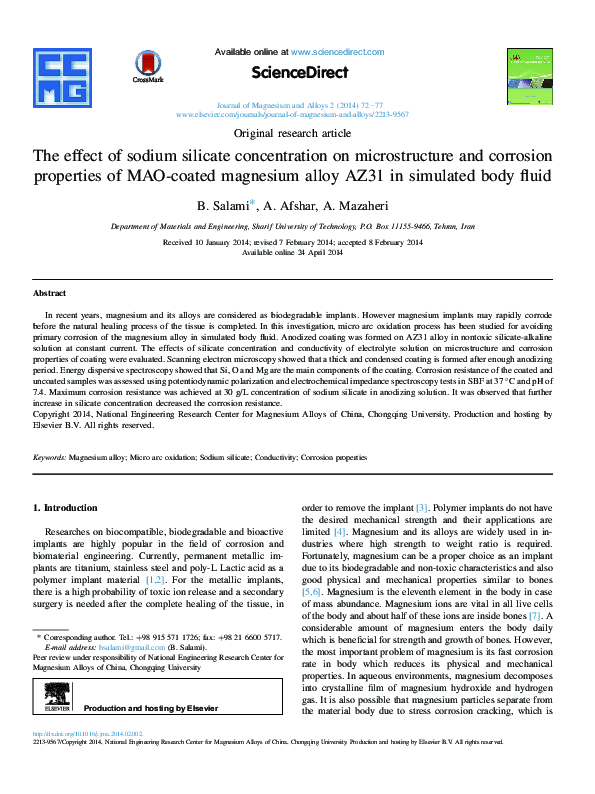 (PDF) The effect of sodium silicate concentration on microstructure and ...