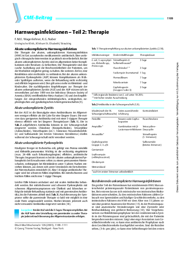 (PDF) [Urinary tract infection treatment] Kurt Naber Academia.edu