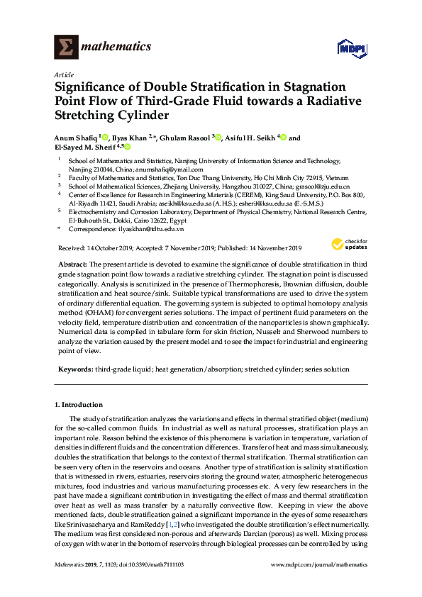 (PDF) Significance of Double Stratification in Stagnation Point Flow of ...